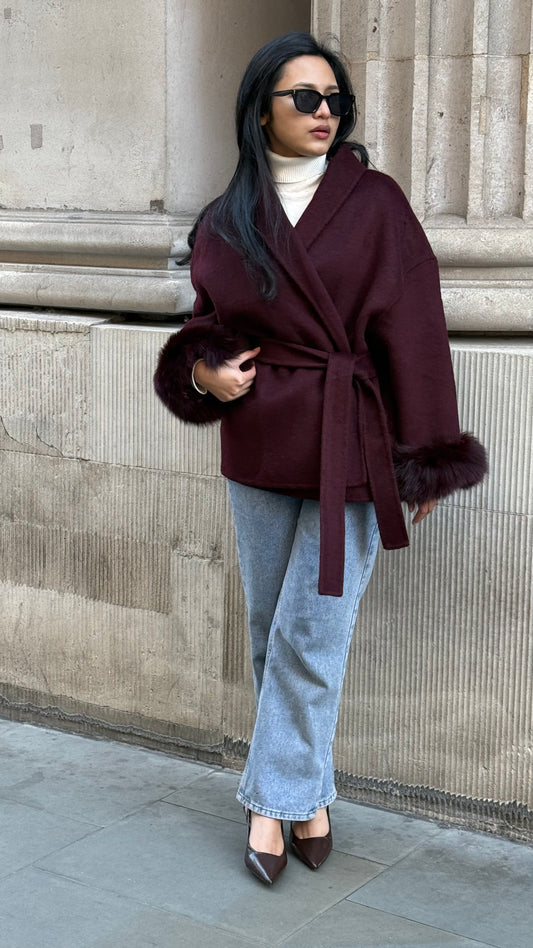 The Weekend Coat - Burgundy